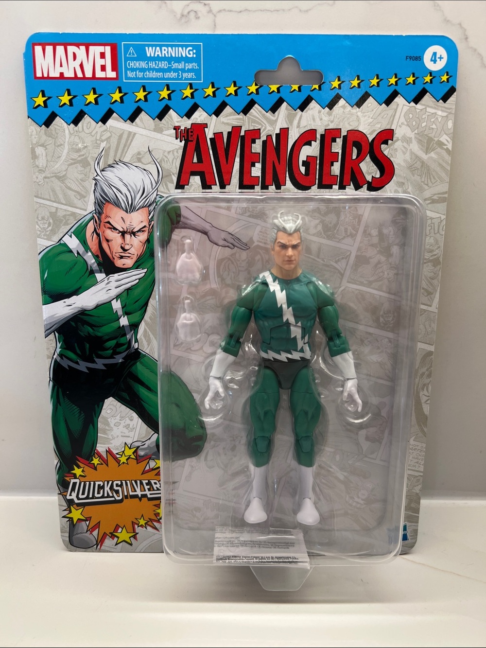 The Avengers- Marvel Quicksilver Action Figure - Green & White outfit hasbro